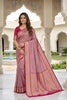 Amazing Pink Soft Pure Banarasi Silk Saree Zari Weaving for Women