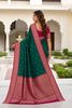 Elegant Emerald Green Soft Pure Banarasi Silk Saree Zari Weaving for Women