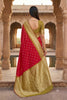 Beautiful Rani Pink Banarasi Silk Saree Zari Woven Border for Women