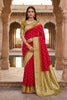 Beautiful Rani Pink Banarasi Silk Saree Zari Woven Border for Women