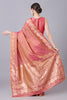 Beautiful Rose Pink Banarasi Silk Saree Zari Weaving Border for Women