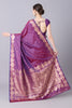 Lovely Wine Banarasi Silk Saree Zari Weaving Border for Women