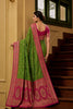 Elegant Olive Green Banarasi Silk Saree Zari Woven for Women