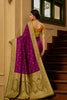 Stylish Magenta Banarasi Silk Saree Zari Woven for Women