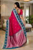 Beautiful Rani Pink Banarasi Silk Woven Saree for Women