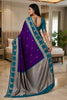 Stylish Purple Banarasi Silk Woven Saree for Women