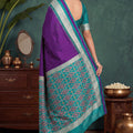 Elegant Purple Banarasi Silk Woven Saree for Women