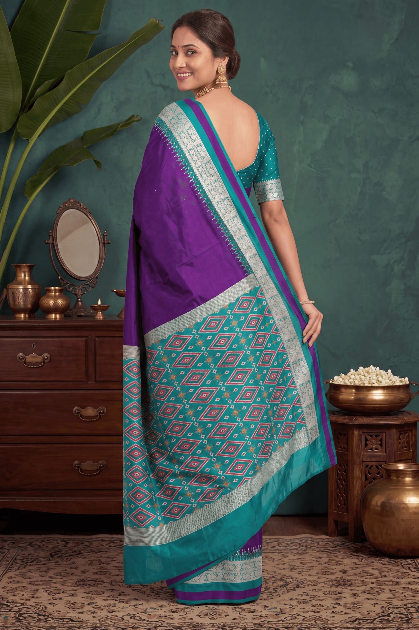 Elegant Purple Banarasi Silk Woven Saree for Women