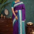 Elegant Purple Banarasi Silk Woven Saree for Women
