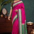 Amazing Rani Pink Banarasi Silk Woven Saree for Women
