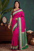 Amazing Rani Pink Banarasi Silk Woven Saree for Women