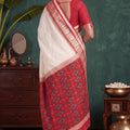 Stylish Off White Banarasi Silk Woven Saree Border for Women