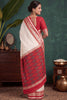 Stylish Off White Banarasi Silk Woven Saree Border for Women