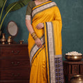 Classic Mustard Yellow Banarasi Silk Woven Saree for Women