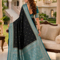Premium Black Banarasi Silk Woven Saree for Women