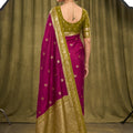 Luxury Rani Pink Banarasi Silk Woven Saree Meenakari Motif for Women