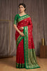Traditional Red Banarasi Silk Woven Saree Meenakari Motif for Women