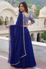 Stunning Navy Blue Georgette Designer Lehenga Choli Set with Embroidered Blouse and Matching Dupatta