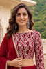 Superb Red Georgette Designer Lehenga Choli Set with Embroidered Blouse and Matching Dupatta