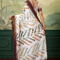 Premium Purple Crepe Silk Digital Printed Designer Saree for Women