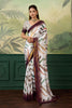 Premium Purple Crepe Silk Digital Printed Designer Saree for Women