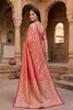 Beautiful Coral Pink Soft Banarasi Silk Zari Butti Weaving Designer Saree
