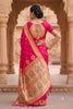Stunning Rani Pink Paithani Silk Zari Butti Weaving Designer Saree