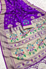 Gorgeous Purple Paithani Silk Zari Butti Weaving Designer Saree