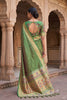 Graceful Green Paithani Silk Zari Butti Weaving Saree