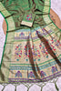 Graceful Green Paithani Silk Zari Butti Weaving Saree