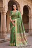 Graceful Green Paithani Silk Zari Butti Weaving Saree
