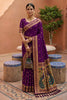 Premium Dark Purple Soft Paithani Silk Zari Weaving Meenakari Saree for Women