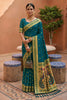 Royal Teal Blue Soft Paithani Silk Zari Weaving Meenakari Saree for Women