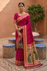 Beautiful Rani Pink Soft Paithani Silk Zari Weaving Meenakari Saree for Women