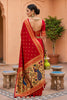 Lovely Red Soft Paithani Silk Zari Weaving Meenakari Saree for Women