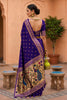 Luxurious Deep Purple Soft Paithani Silk Zari Weaving Meenakari Saree for Women