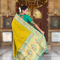 Stylish Mustard Yellow Soft Paithani Silk Zari Weaving Meenakari Saree for Women