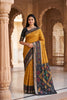 Premium Mustard Yellow Pochampalli Silk Zari Weaving Saree for Women