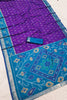 Stylish Purple Pochampalli Silk Zari Weaving Saree for Women
