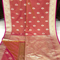 Beautiful Rani Pink Banarasi Silk Saree with Zari Weaving for Women