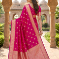 Lovely Rani Pink Banarasi Silk Saree with Zari Weaving for Women