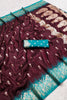 Premium Maroon Banarasi Silk Saree Zari Weaving for Women