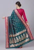 Lovely Teal Green Banarasi Silk Saree Zari Weaving for Women