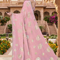 Grateful Light Pink Fendy Silk Heavy Hand Work Saree for Women