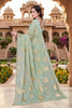 Graceful Mint Green Fendy Silk Heavy Hand Work Saree for Women