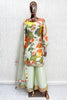 Elegant Cream Chinon Thread Embroidery Work Kurta Palazzo Set for Women