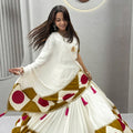 Elegant White Multicolor Cotton Gota Patti Work Designer Lehenga Choli with Dupatta for Women
