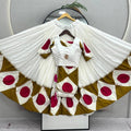 Elegant White Multicolor Cotton Gota Patti Work Designer Lehenga Choli with Dupatta for Women