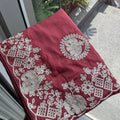 Beautiful Pink Soft Star Georgette Saree Embroidery Work for Women