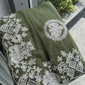 Graceful Olive Green Soft Star Georgette Saree Embroidery Work for Women